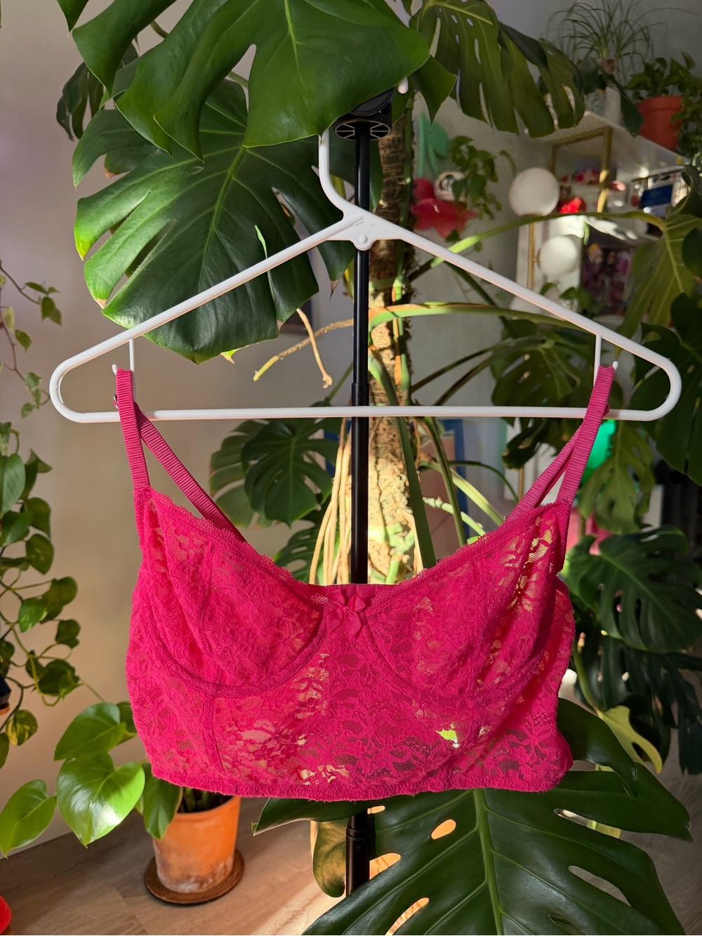 Aerie Lace Bralette in Hot Pink - Women's Intimates